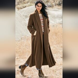 Peruvian connection alpaca blend long coat Large